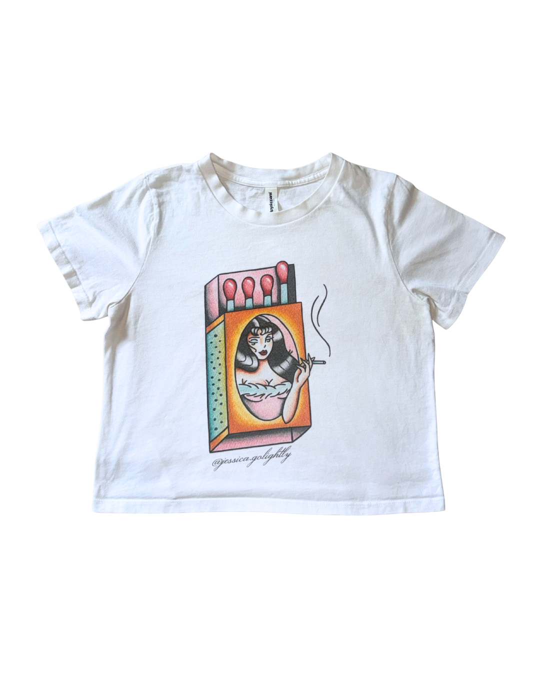 Matchbook Girl Crop Tee