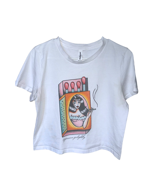 Matchbook Girl Crop Tee